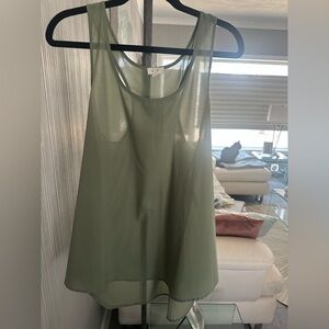 Sheer Green Tank Top